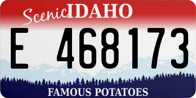 ID license plate E468173