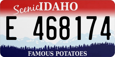 ID license plate E468174