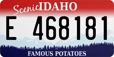 ID license plate E468181