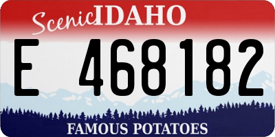 ID license plate E468182