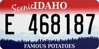 ID license plate E468187