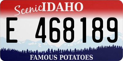 ID license plate E468189