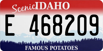ID license plate E468209