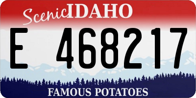 ID license plate E468217