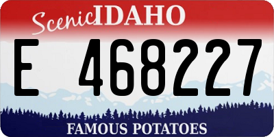 ID license plate E468227