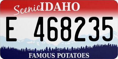 ID license plate E468235