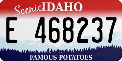 ID license plate E468237