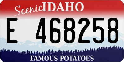 ID license plate E468258