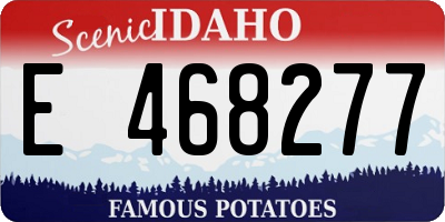 ID license plate E468277