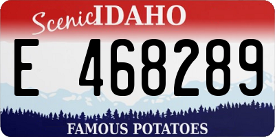 ID license plate E468289