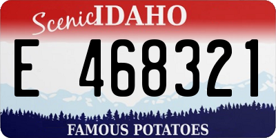 ID license plate E468321