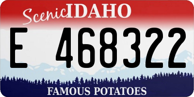 ID license plate E468322