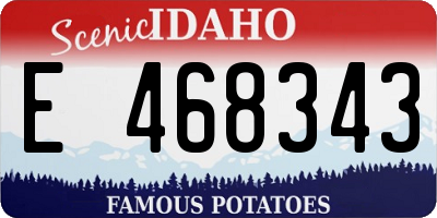 ID license plate E468343