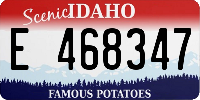 ID license plate E468347
