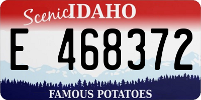 ID license plate E468372