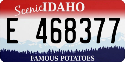 ID license plate E468377