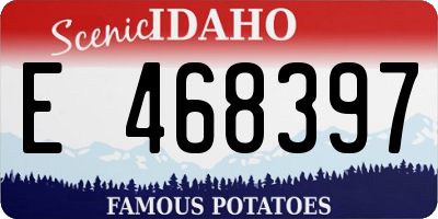 ID license plate E468397
