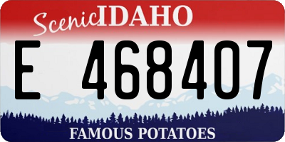 ID license plate E468407