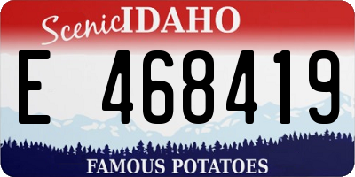 ID license plate E468419