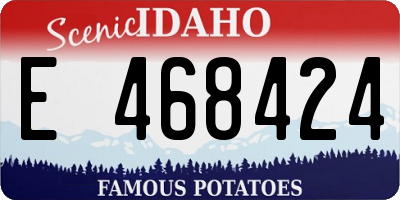 ID license plate E468424