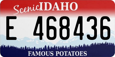 ID license plate E468436
