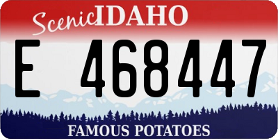 ID license plate E468447