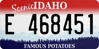 ID license plate E468451