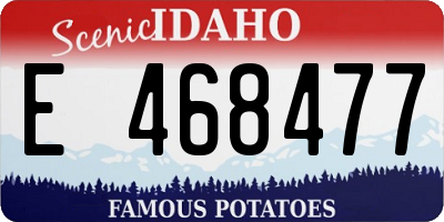 ID license plate E468477