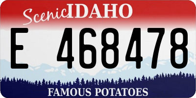 ID license plate E468478