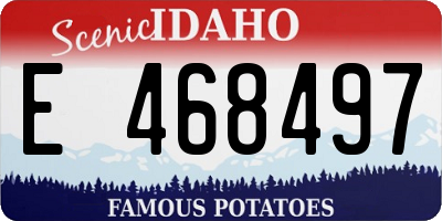 ID license plate E468497