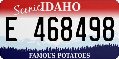 ID license plate E468498