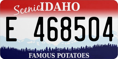 ID license plate E468504