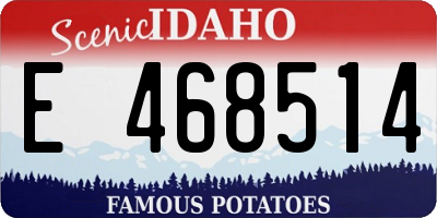 ID license plate E468514