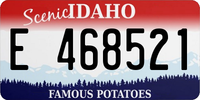 ID license plate E468521