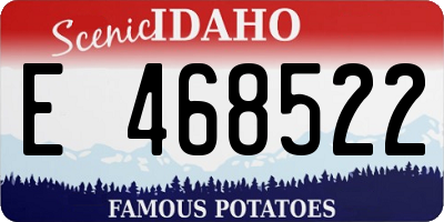 ID license plate E468522