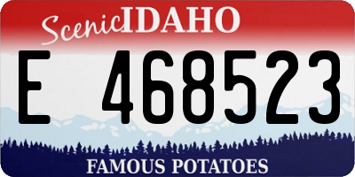 ID license plate E468523