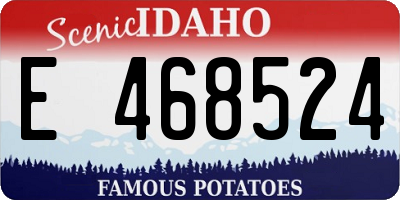 ID license plate E468524