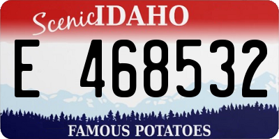 ID license plate E468532