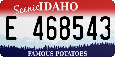 ID license plate E468543