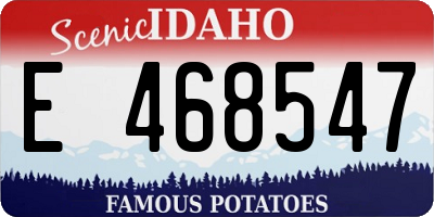 ID license plate E468547