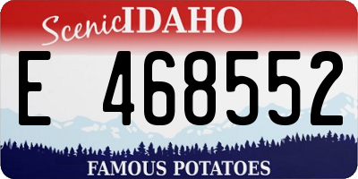 ID license plate E468552