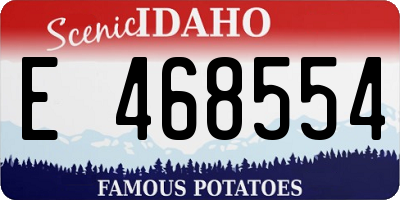 ID license plate E468554