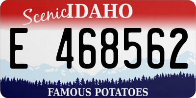 ID license plate E468562