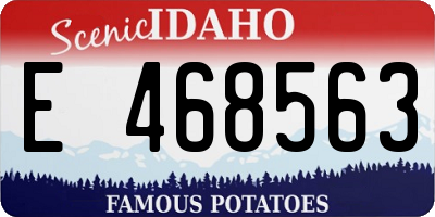 ID license plate E468563