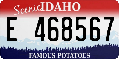 ID license plate E468567