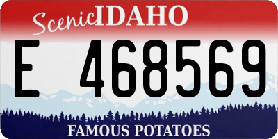 ID license plate E468569