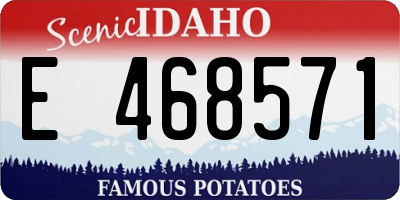 ID license plate E468571
