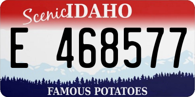 ID license plate E468577