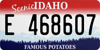 ID license plate E468607