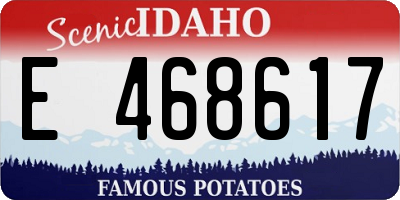 ID license plate E468617